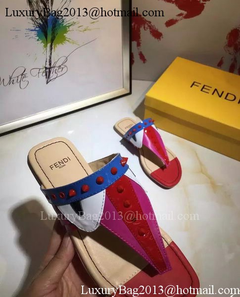 Fendi Thong Sandal Leather FD116 Red