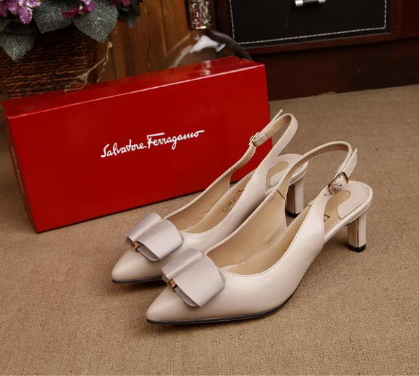 Ferragamo 50mm Pump Leather FL893 Apricot