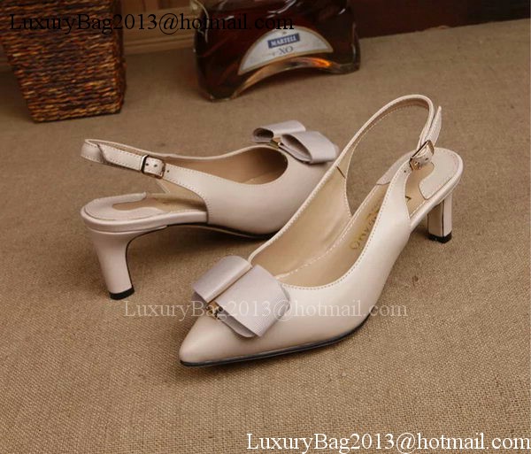 Ferragamo 50mm Pump Leather FL893 Apricot