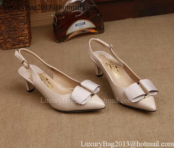 Ferragamo 50mm Pump Leather FL893 Apricot