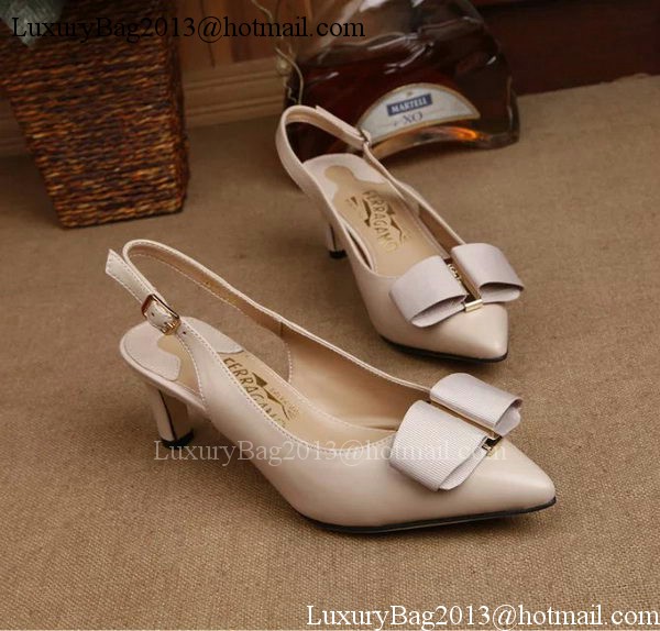 Ferragamo 50mm Pump Leather FL893 Apricot