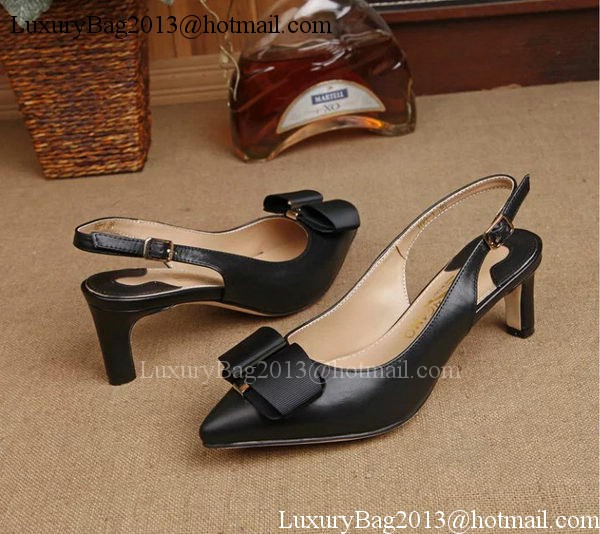 Ferragamo 50mm Pump Leather FL893 Black