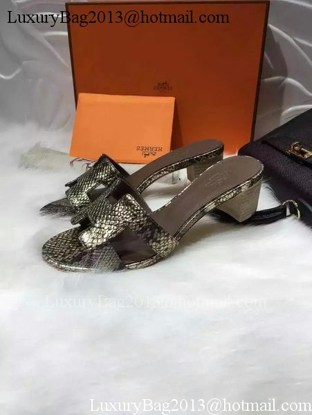 Hermes Slippers Leather HO669 Gold