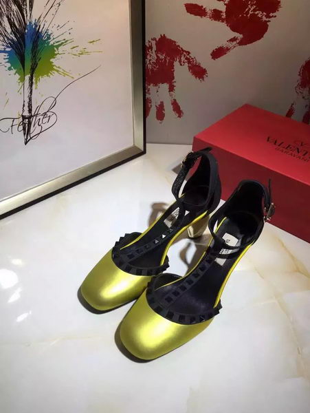 Valentino 70mm Leather Pump VT799 Gold