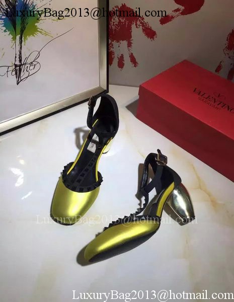 Valentino 70mm Leather Pump VT799 Gold