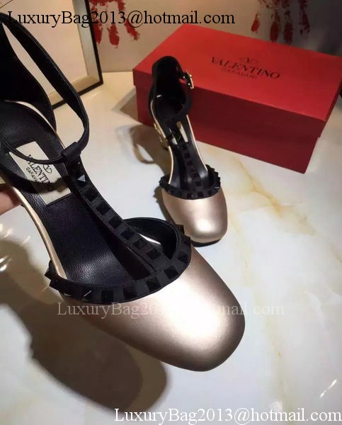 Valentino 70mm Leather Pump VT799 Light Gold