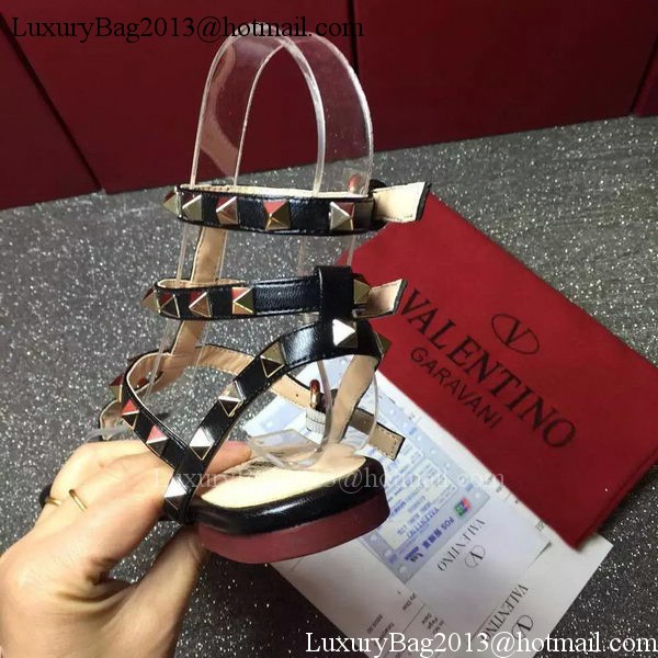 Valentino Leather Sandal VT795 Black