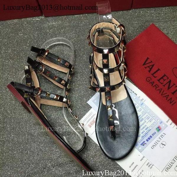 Valentino Leather Sandal VT795 Black