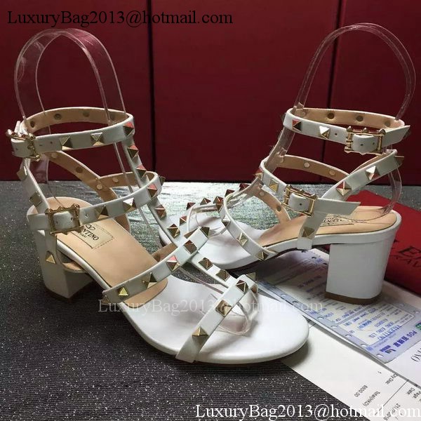 Valentino Leather Sandal VT797 White