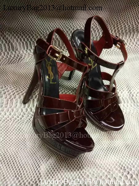 Yves Saint Laurent 20mm Platform 130mm Sandal YSL302 Burgundy