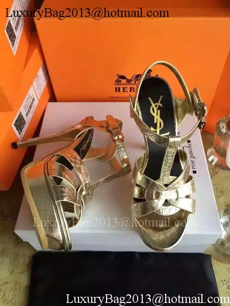 Yves Saint Laurent 20mm Platform 130mm Sandal YSL305 Gold