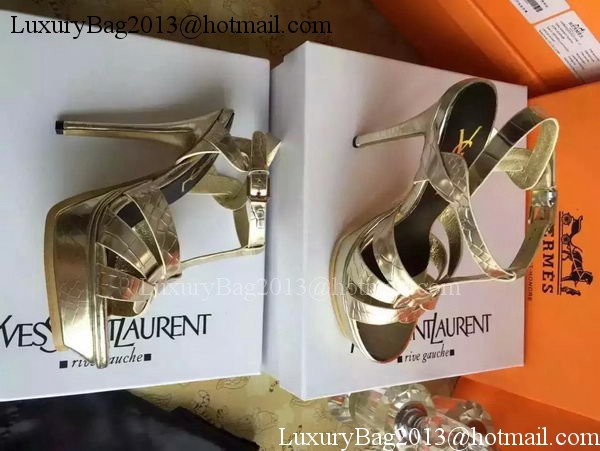 Yves Saint Laurent 20mm Platform 130mm Sandal YSL305 Gold