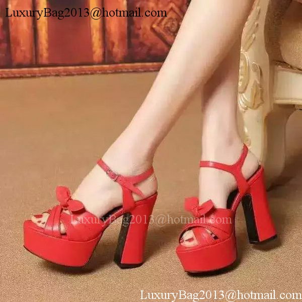 Yves Saint Laurent 40mm Platform 130mm Pump YSL297 Red