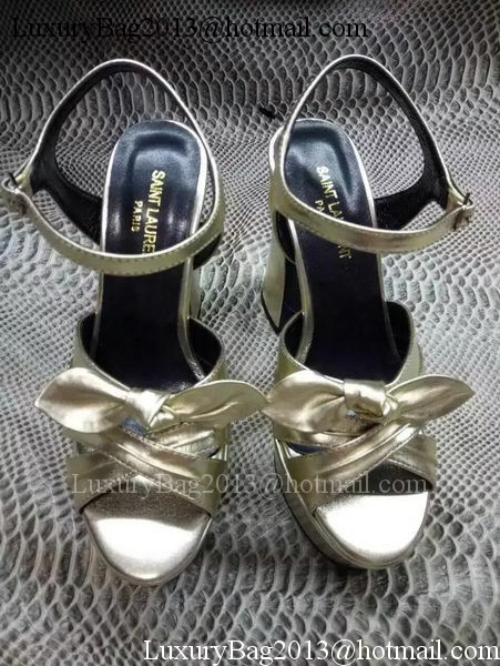 Yves Saint Laurent 40mm Platform 130mm Sandal YSL301 Gold