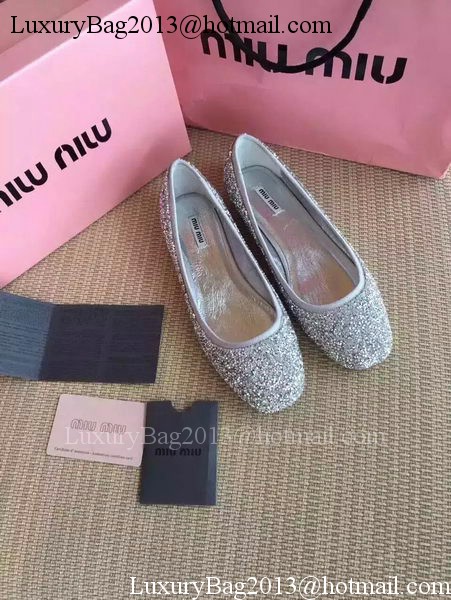 miu miu Ballerina Leather MM437 Silver