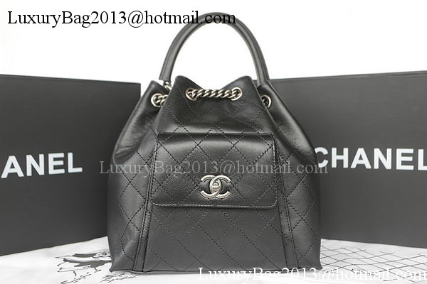 Chanel Top Handle Bag Original Calfskin Leather A93880 Black