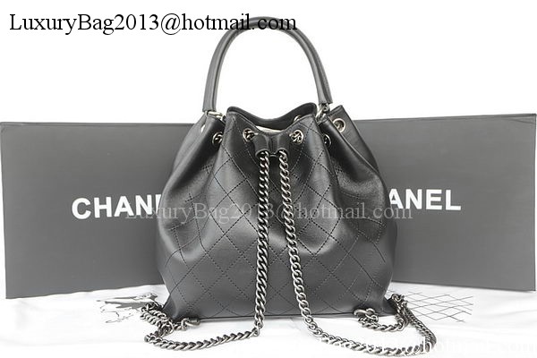 Chanel Top Handle Bag Original Calfskin Leather A93881 Black