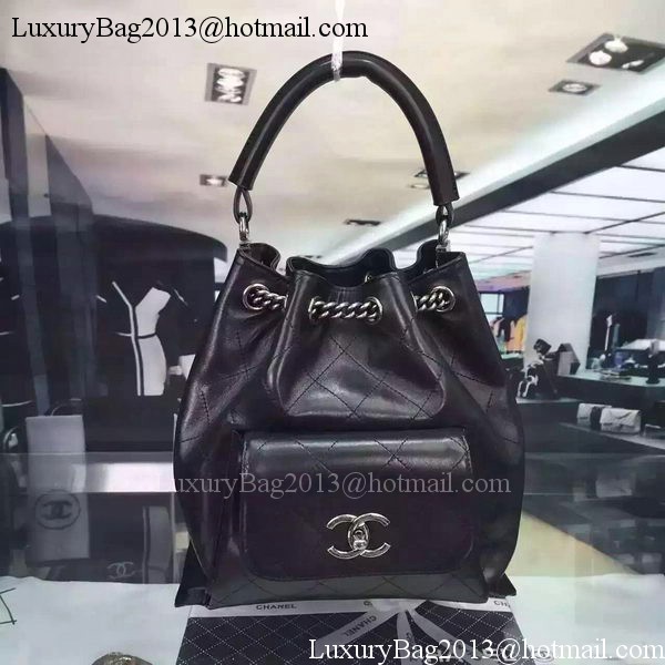 Chanel Top Handle Bag Original Calfskin Leather A98059 Black