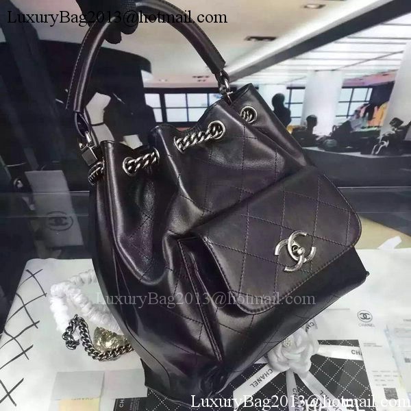 Chanel Top Handle Bag Original Calfskin Leather A98059 Black