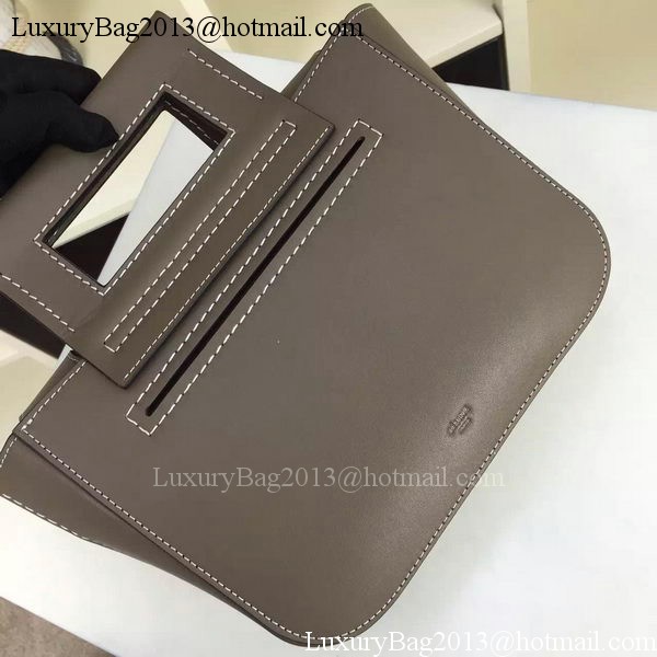 CELINE Square Handbag Original Leather C28832 Grey