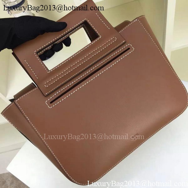 CELINE Square Handbag Original Leather C28832 Khaki