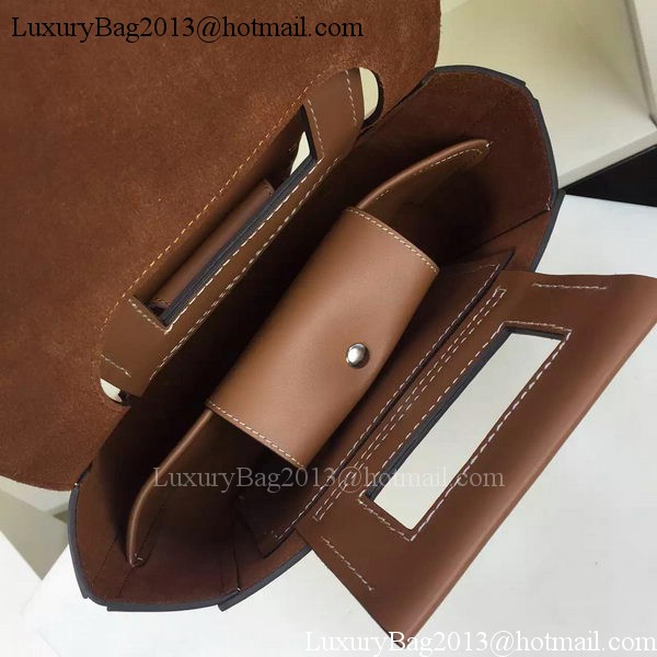 CELINE Square Handbag Original Leather C28832 Khaki