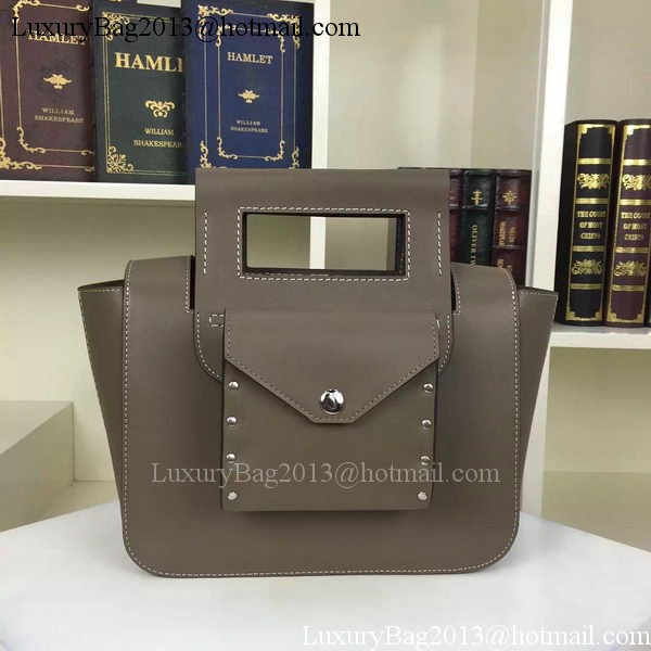 CELINE Square Handbag Original Leather C28833 Grey