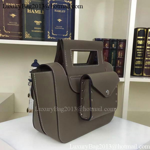 CELINE Square Handbag Original Leather C28833 Grey