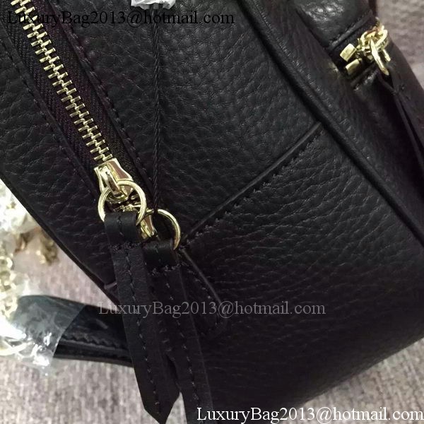 GUCCI Soho Leather Chain Backpack 431570 Black