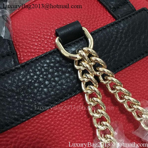 GUCCI Soho Leather Chain Backpack 431570 Red