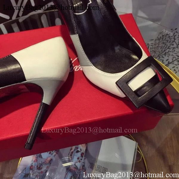 Roger Vivier Leather 90mm Pump RV323 White&Black