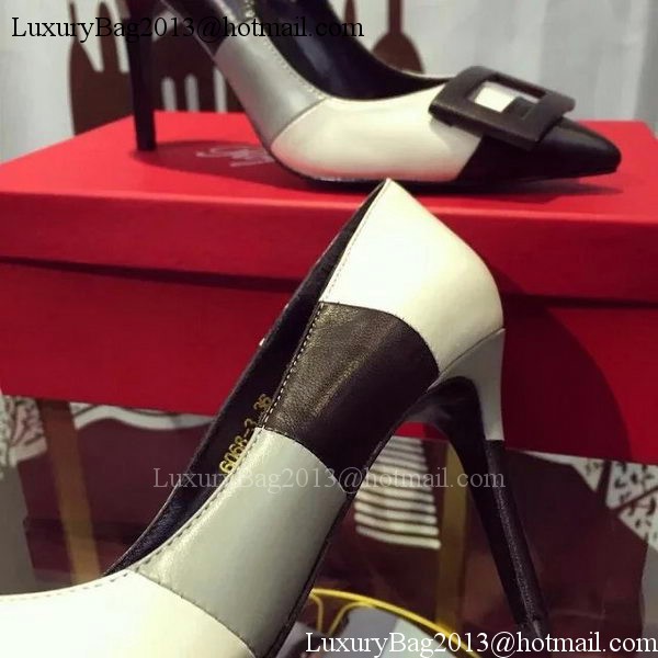 Roger Vivier Leather 90mm Pump RV323 White&Black