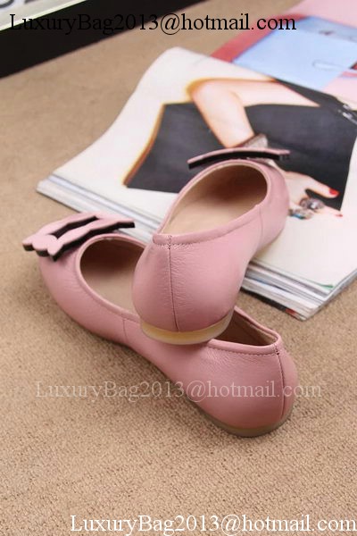 Roger Vivier Leather Ballerina Shoe RV319 Pink