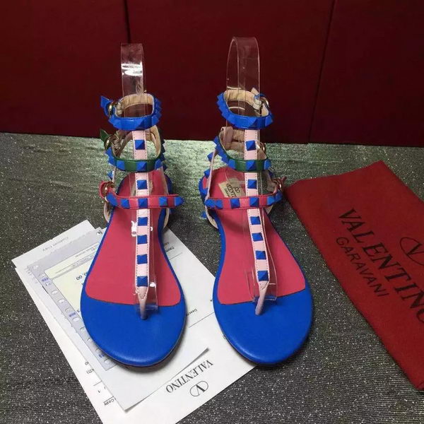 Valentino Leather Sandal VT813 Blue