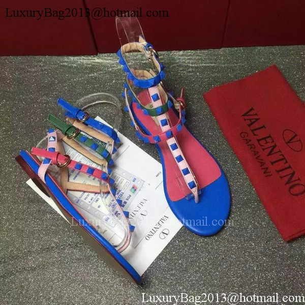 Valentino Leather Sandal VT813 Blue