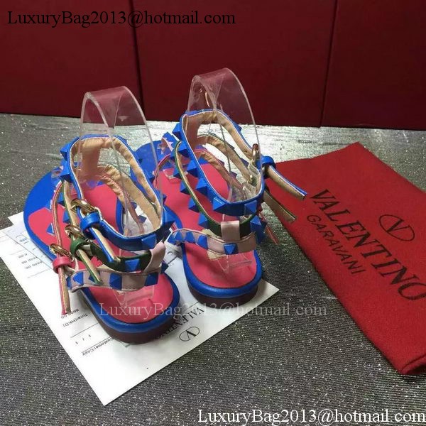 Valentino Leather Sandal VT813 Blue