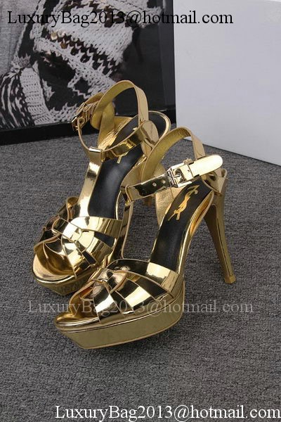 Yves Saint Laurent 100mm Sandal YSL293 Gold