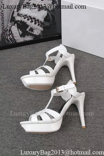 Yves Saint Laurent 100mm Sandal YSL293 White