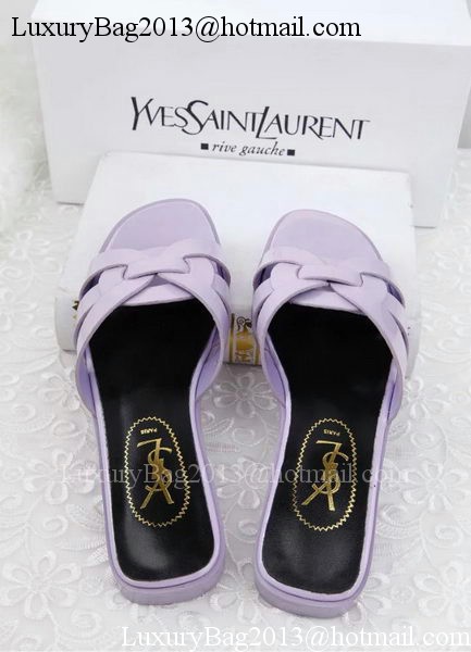 Yves Saint Laurent Patent Leather Slipper YSL287 Lavender