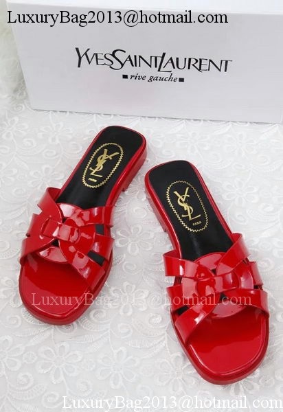 Yves Saint Laurent Patent Leather Slipper YSL287 Red