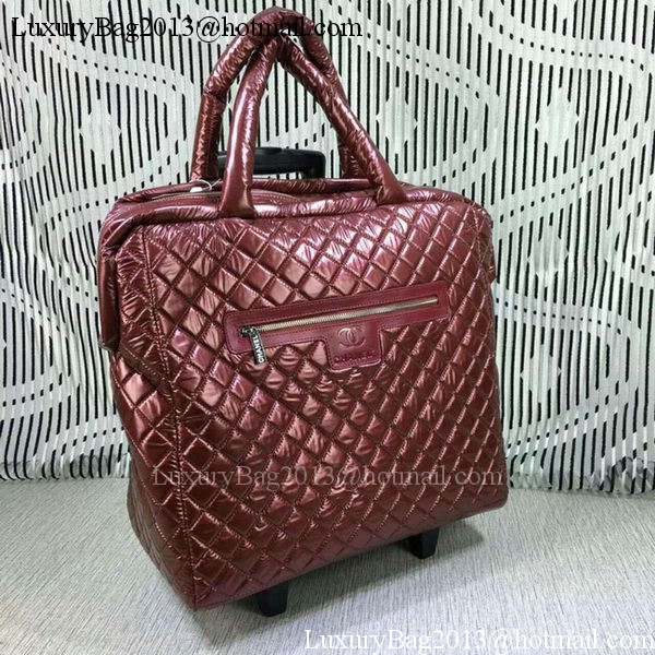 Chanel CoCo Nylon Trolley A33045 Burgundy