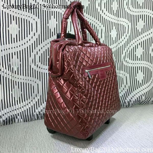 Chanel CoCo Nylon Trolley A33045 Burgundy