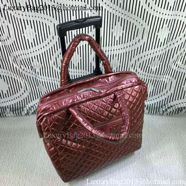 Chanel CoCo Nylon Trolley A33045 Burgundy