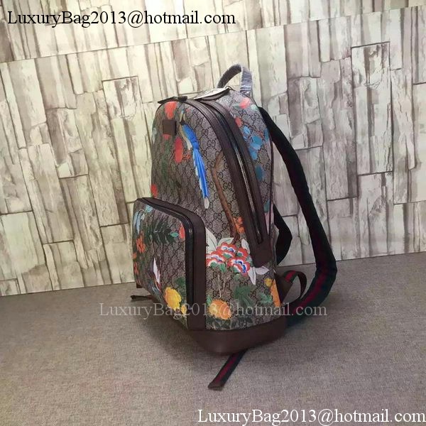 Gucci Tian GG Supreme Backpack 428027 Brown