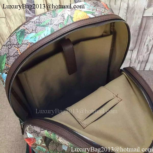 Gucci Tian GG Supreme Backpack 428027 Brown