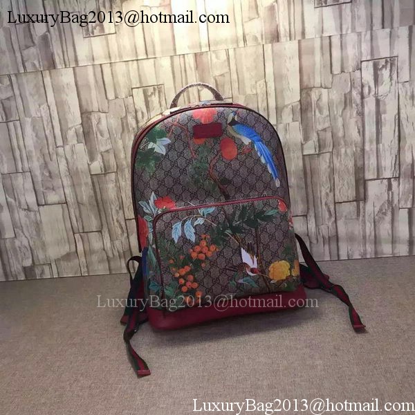 Gucci Tian GG Supreme Backpack 428027 Red