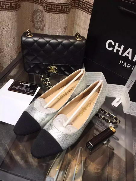 Chanel Ballerina Flat CH1792 Silver