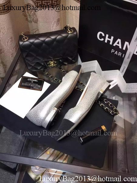 Chanel Ballerina Flat CH1792 Silver