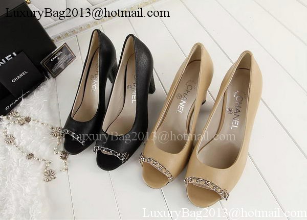 Chanel Sheepskin Leather Pump CH1778 Apricot