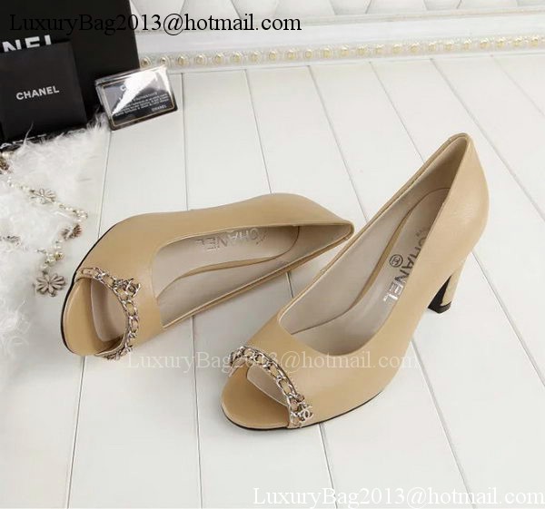 Chanel Sheepskin Leather Pump CH1778 Apricot